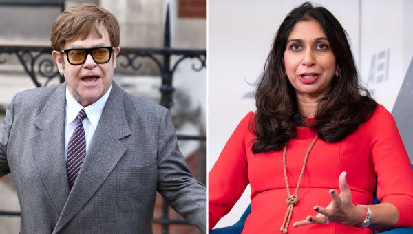 Suella Braverman hits back at Sir Elton John criticism of speech – as she brushes off claims she is aiming for Tory leadership