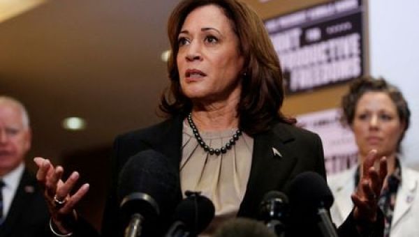 US Vice President Harris visits Parkland shooting site, pushes new gun laws