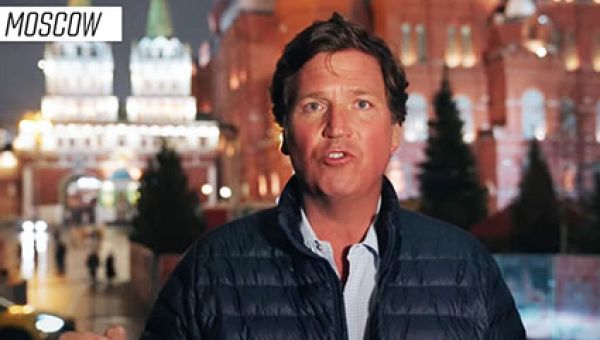 Back in Moscow, Tucker Carlson claims U.S. already in a ‘hot war’ with Russia