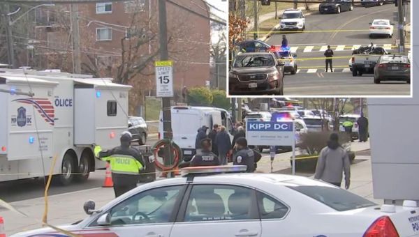 Three police officers shot in DC, suspect barricaded