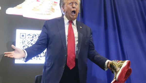Trump Steps Off Campaign Trail to Tout $400 'Never Surrender' High-Top Sneaker Brand