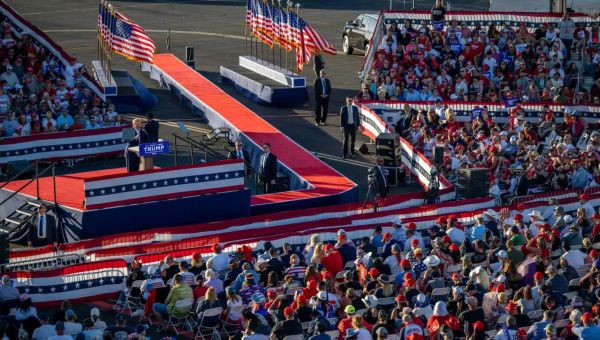 Donald Trump’s Waco rally attendance was a lot smaller than he thinks