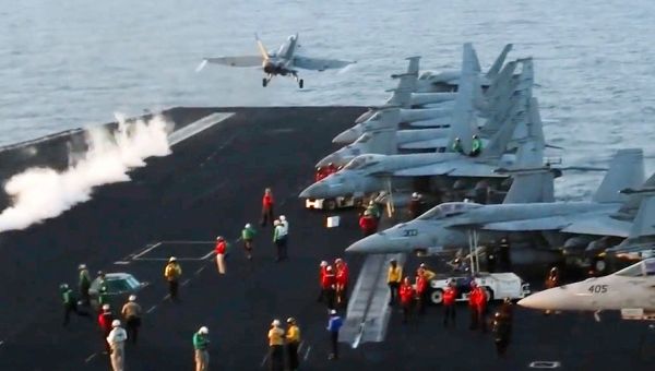 $70M Navy F-18 fighter jet falls into Red Sea off the USS Harry S Truman