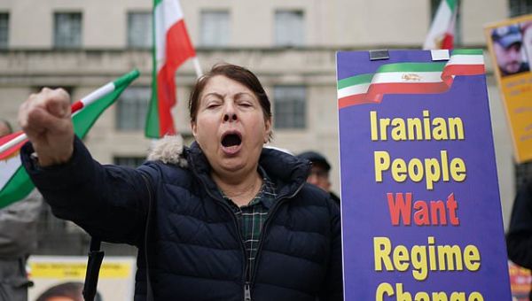 Demonstration outside Downing Street after executions in Iran