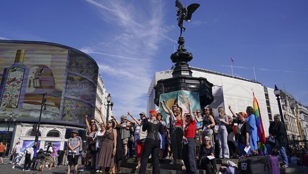 Activists in Europe mark the anniversary of Mahsa Amini’s death in…