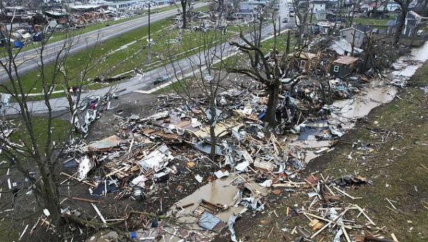 Tornadoes leave a trail of destruction in central US and kill at…