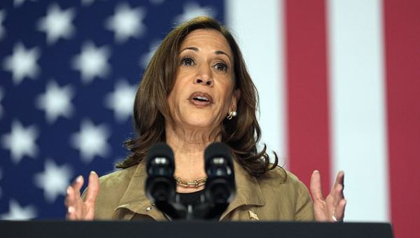 Harris visits Mexican border as she offers tougher stance on migration