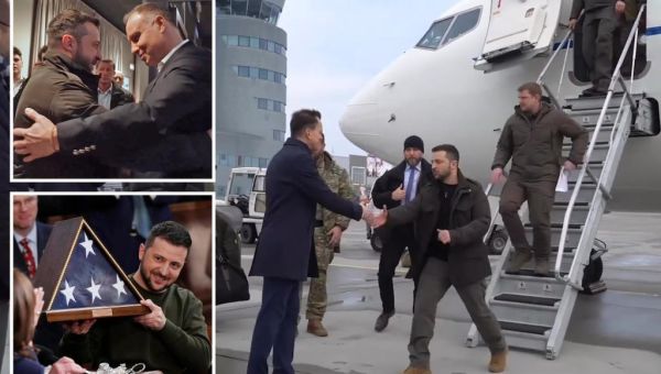 Zelensky stops in Poland on way back from US visit