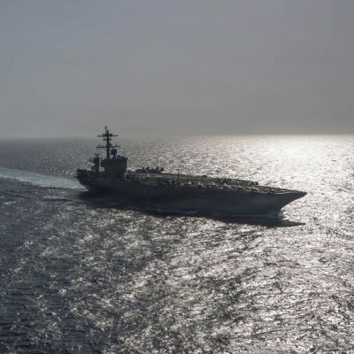 Centcom chief visits US carrier enforcing Iran blockade amid reports of severe strain on crew