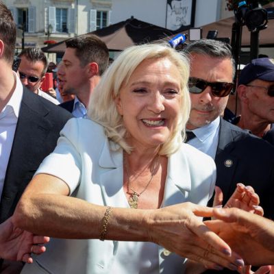 France’s far-right leader Le Pen hits campaign trail after conviction in EU embezzlement case