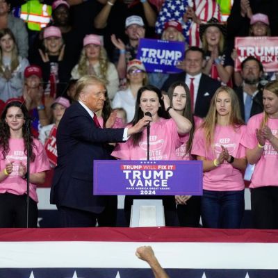 Women’s swim team who ousted trans athlete endorses Trump