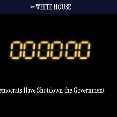 The US government officially suspended work after Congress and the White House failed to reach an agreement on extending federal funding