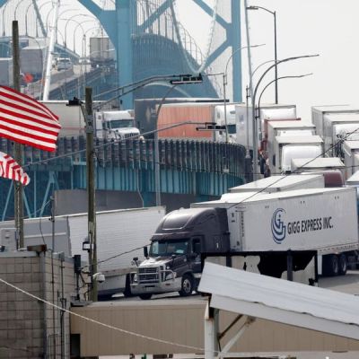 Detroit-Windsor Crossing Symbolizes Trade War Between U.S., Canada