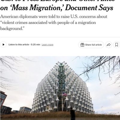 The State Department intends to “put pressure” on the West to limit immigration