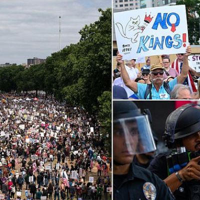 Democrats flood streets for anti-Trump ‘No Kings’ protests