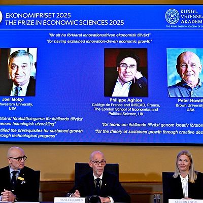 Nobel economics prize goes to 3 researchers for explaining innovation-driven economic growth | Chattanooga Times Free Press