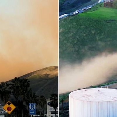 Evacuations in California as gas pipeline bursts amid landslide fears