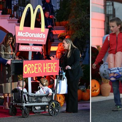 Trump greets hundreds of trick-or-treaters at White House Halloween…