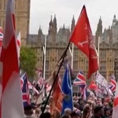 Thousands descend on London for far-right rally