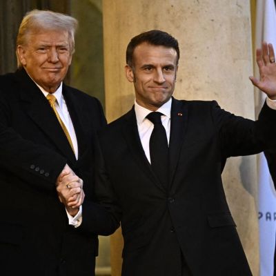 Trump Meets Macron at Elysee Palace Before Notre-Dame Reopening