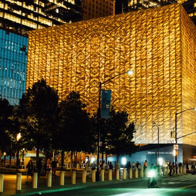 A Spectacular Marble Cube Rises at Ground Zero