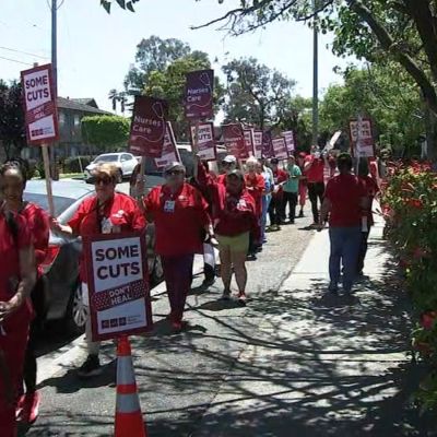 Alameda Hospital nurses picket to prevent relocation of surgeries