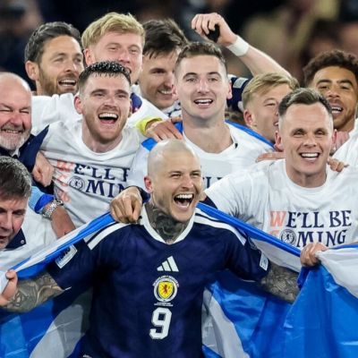 With a bicycle kick and a blast from midfield, Scotland heads to World Cup