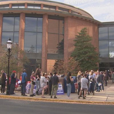 Bucks County, Pennsylvania, voters wait in line for hours to cast ballots after court-ordered extension