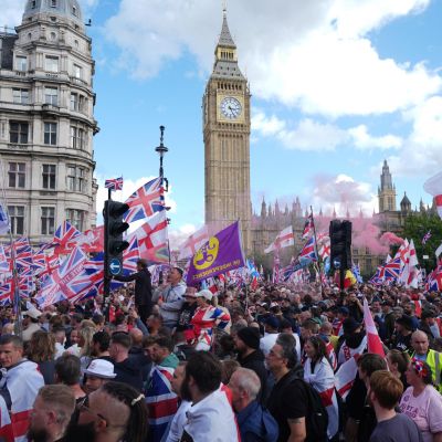 Frontman of popular rock band ‘disgusted’ as song used at Tommy Robinson march