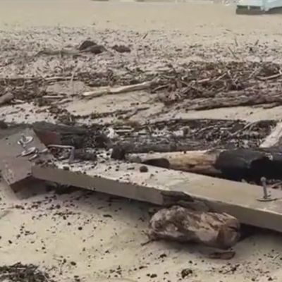 Palisades Fire debris washing up on Santa Monica beaches