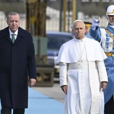 Erdogan welcomes Pope Leo XIV in Ankara | News.az