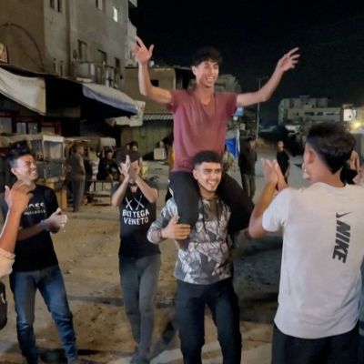 Celebrations erupt in Gaza, Israel on news of deal to end two-year war