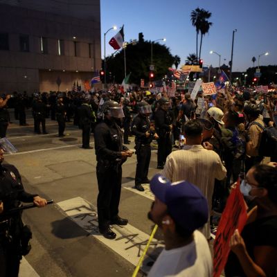 ‘No Kings’ protesters emerge en masse for anti-Trump rallies