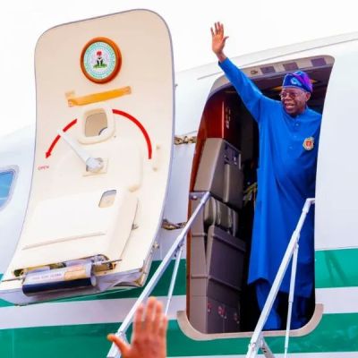President Tinubu departs Abuja for Rome