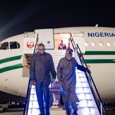 Tinubu Returns to Abuja After Rome Summit on West Africa Security
