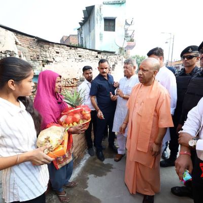 UP CM Yogi spreads Diwali cheer among slum residents in Ayodhya