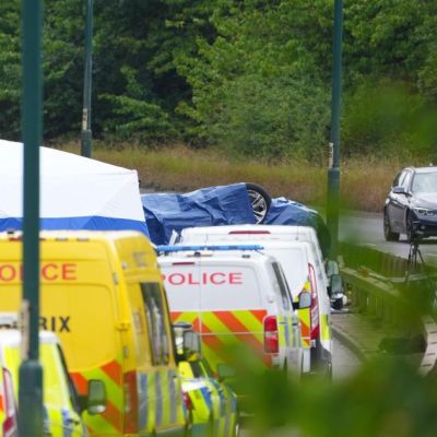 Seven dead after police car and VW going wrong way crash following pursuit