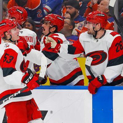 ‘Full Team Effort’: Rod Brind’Amour, Frederik Andersen, Jalen Chatfield, Jackson Blake On Win In Edmonton