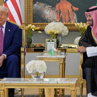 President arrives in Saudi Arabia for first foreign trip