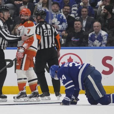 Deadspin | Ducks D Radko Gudas suspended 5 games for kneeing Auston Matthews
