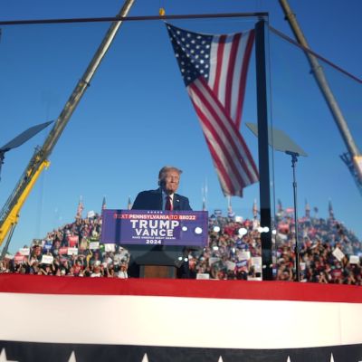 ‘As I was saying’: Trump rallies the faithful on return to scene of assassination attempt