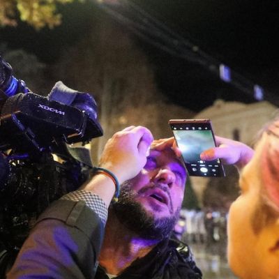 Journalists injured as Georgian police clash with protesters against EU application delay