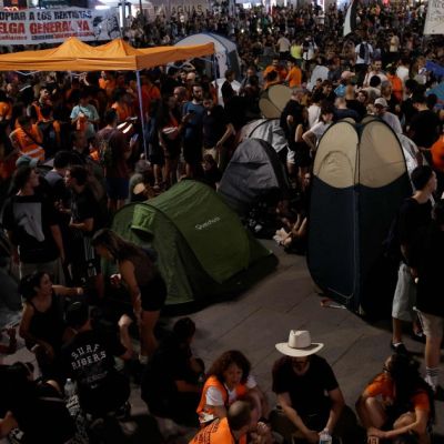 Thousands march in Madrid over eviction of 87-year-old woman