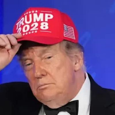 Trump bashes fake news, stokes 2028 furor in press gala rerun
