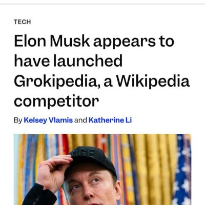 The Bussines Insider: Elon Musk, launched Grokipedia, a competitor to Wikipedia