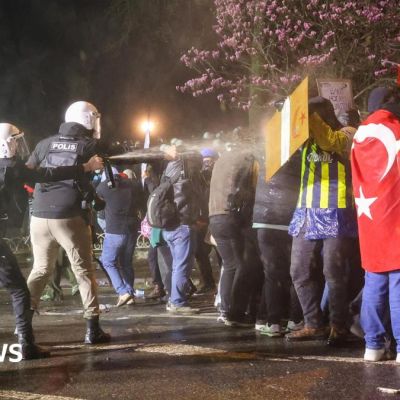 Turkey latest: Huge protests across the country after president’s main rival jailed