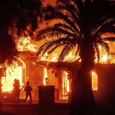 Wild winds fuel wildfire in Southern California