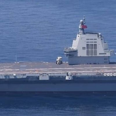 China’s newest aircraft carrier, the Fujian, sails through Taiwan