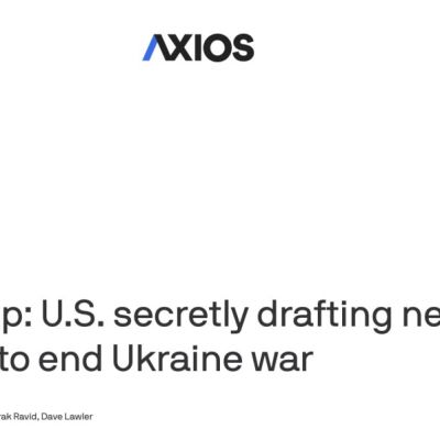 Axios writes that quiet but very serious work is underway between Russia and the administration of US President Donald Trump on a peace plan in Ukraine