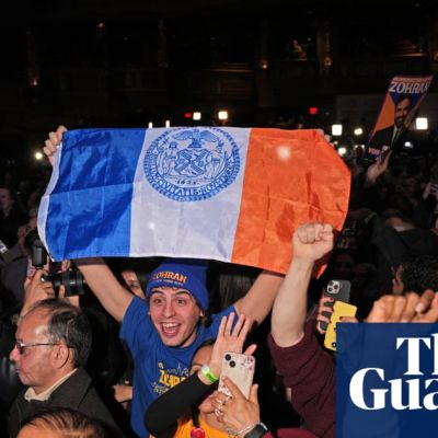 ‘Like we won the championship’: New Yorkers celebrate Mamdani’s win with cheers, tears and DSA chants